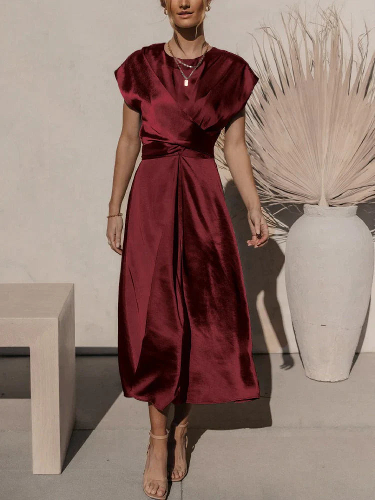 Ophiria – Elegantes Satin Midi Dress