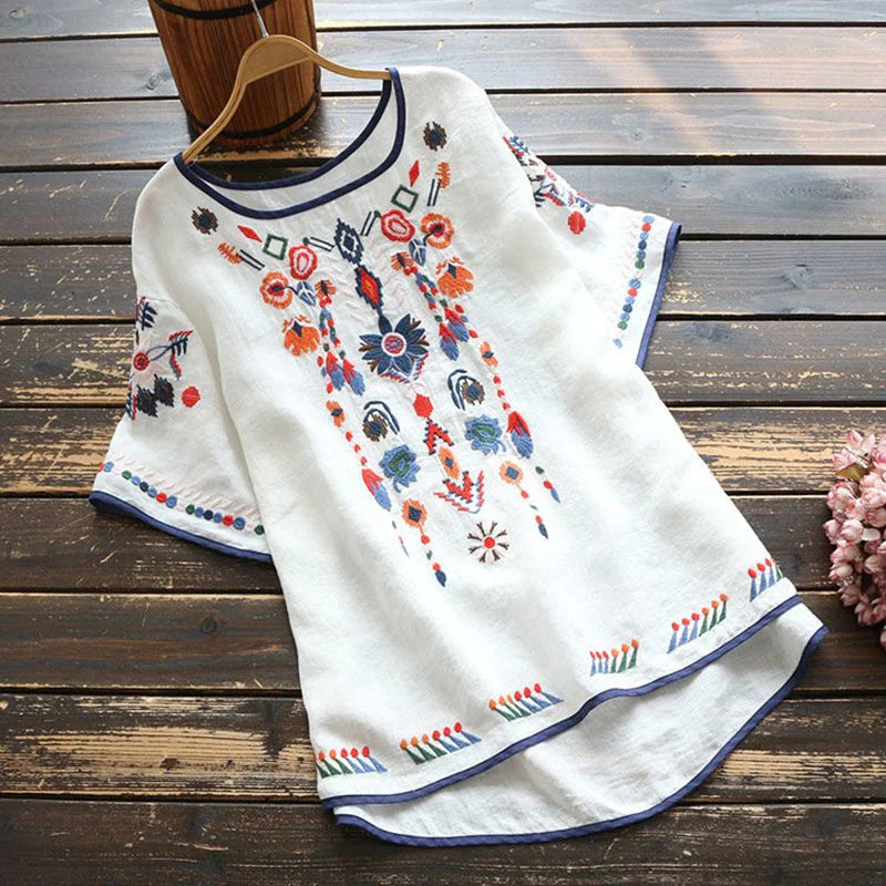 Nivelle – Embroidered Linen Blouse