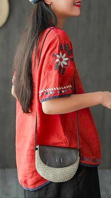 Nivelle – Embroidered Linen Blouse