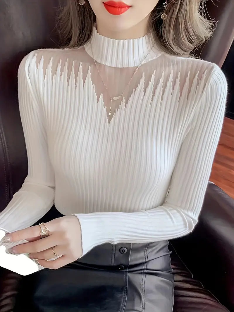 Klea - Elegant Rib Knit Top