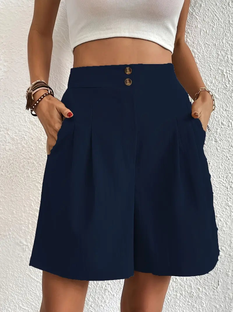 Nyx - High Waist Pleated Shorts