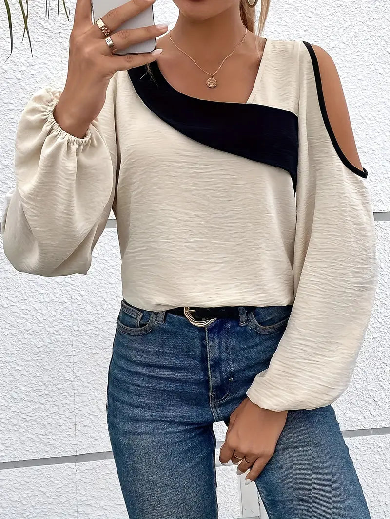Corvessa - Stylish Cold-shoulder Blouse