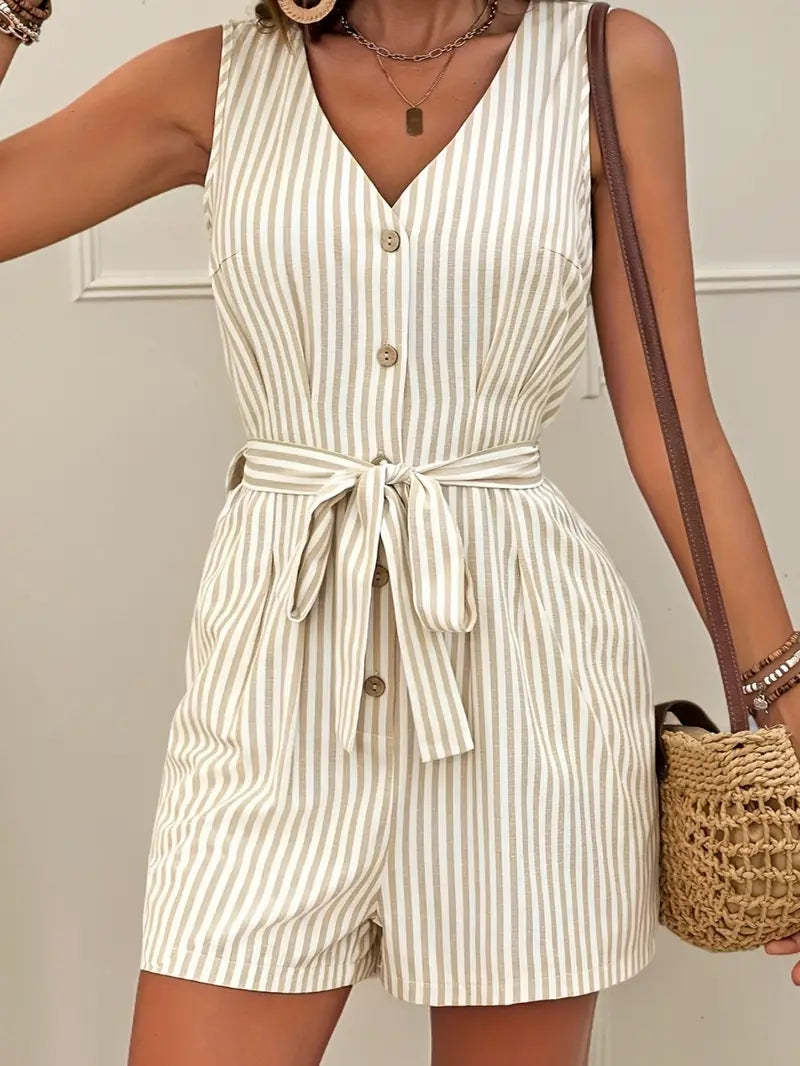 Luella – Elegant Striped Romper