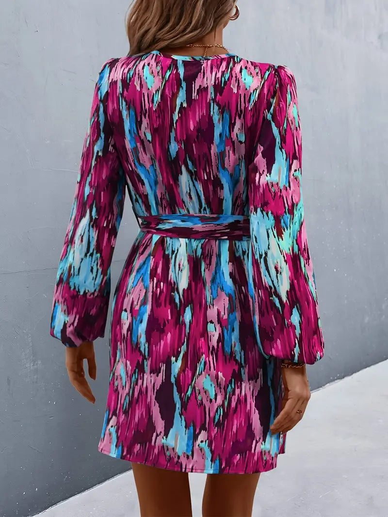 Nocturna – Long-sleeved Wrap Dress