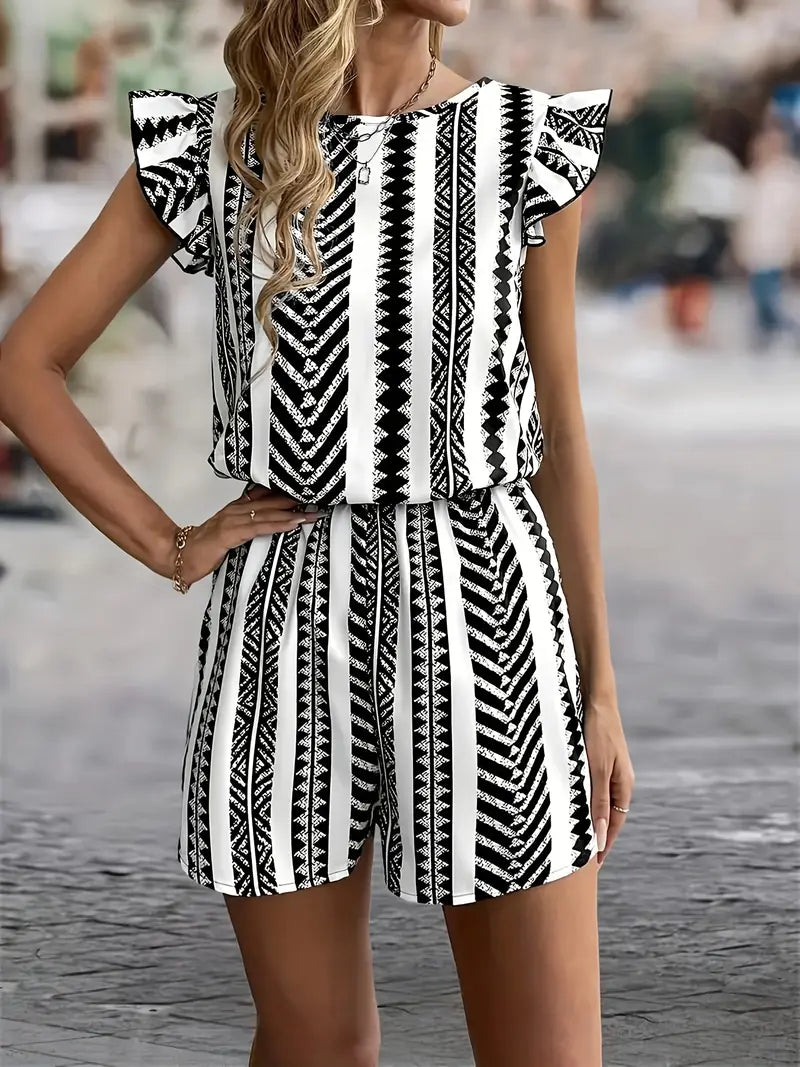 Hollista – Stylish Black and White Romper