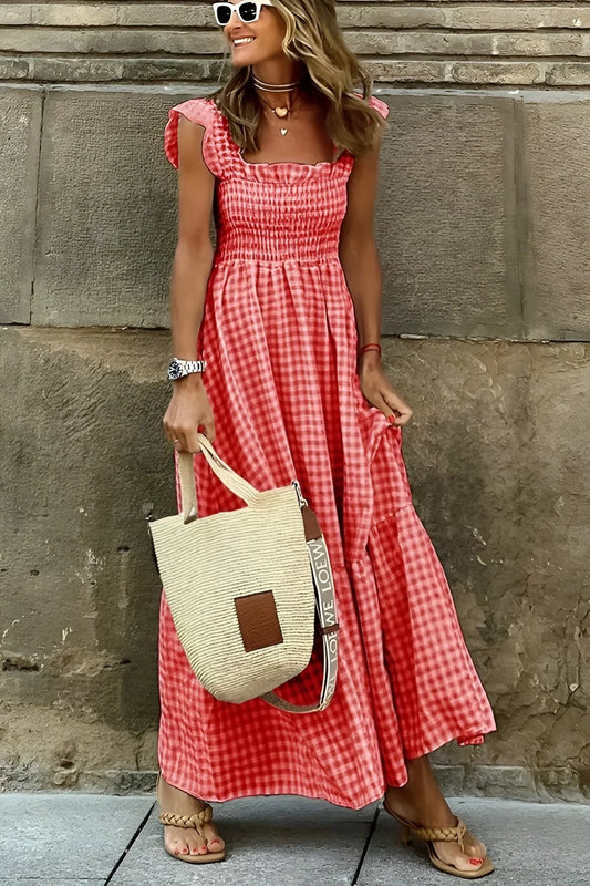 Dorina – Stylish Cotton Gingham Dress