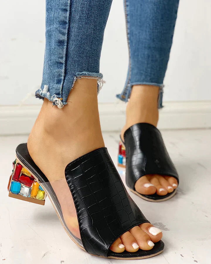 Tovessa – Elegant Mules with Block Heel