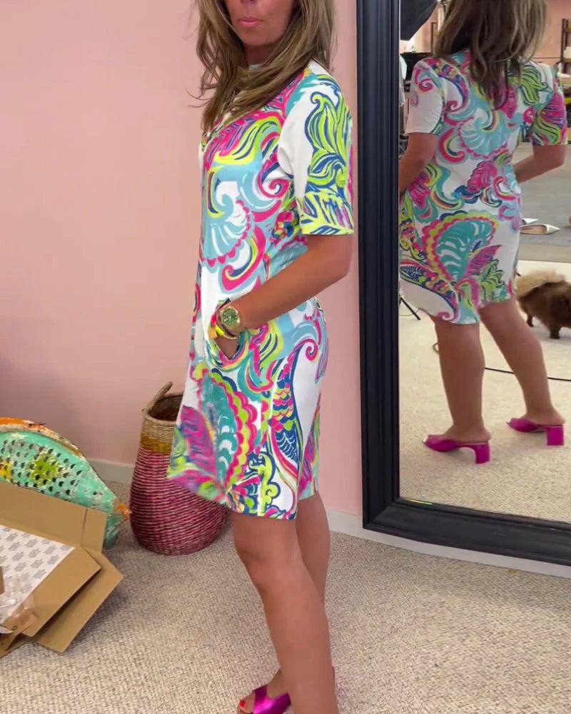 Constantina – Elegant Patterned Dress
