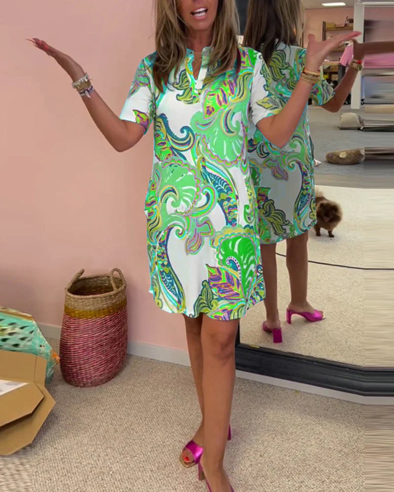 Constantina – Elegant Patterned Dress