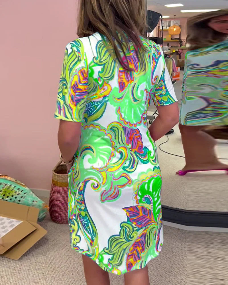 Constantina – Elegant Patterned Dress