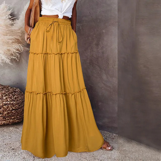 Mona - Tiered Maxi Skirt