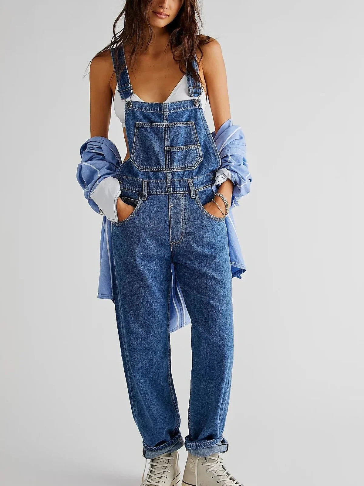 Shaira - Relaxed Fit Classic Denim Overall