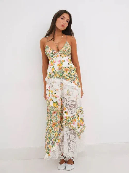 Nysa – Charming Floral Maxi Dress