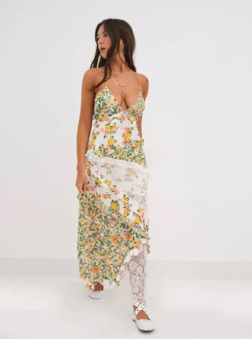 Nysa – Charming Floral Maxi Dress