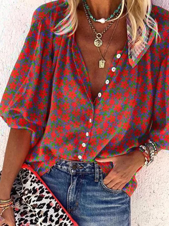 Sable - Vintage blouse with puff sleeves