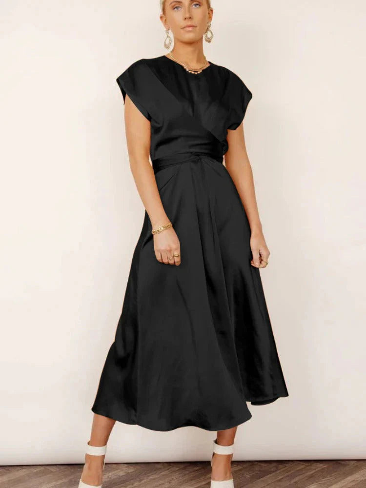Ophiria – Elegantes Satin Midi Dress