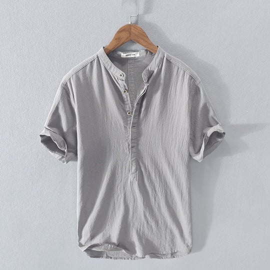 MARIO - Cotton and linen summer shirt