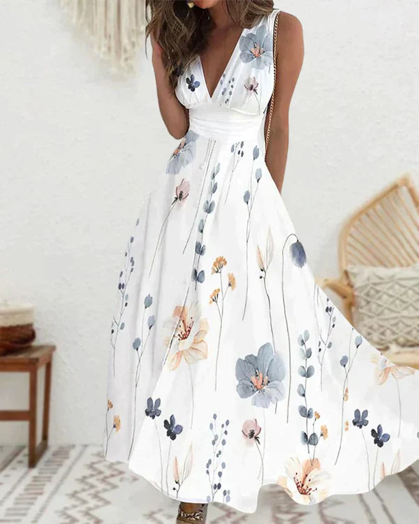 YARA - Stylish white floral dress