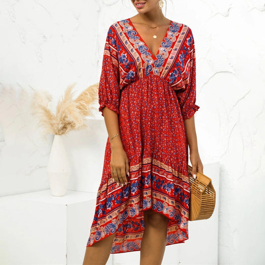 LAILA - Dress with floral pattern