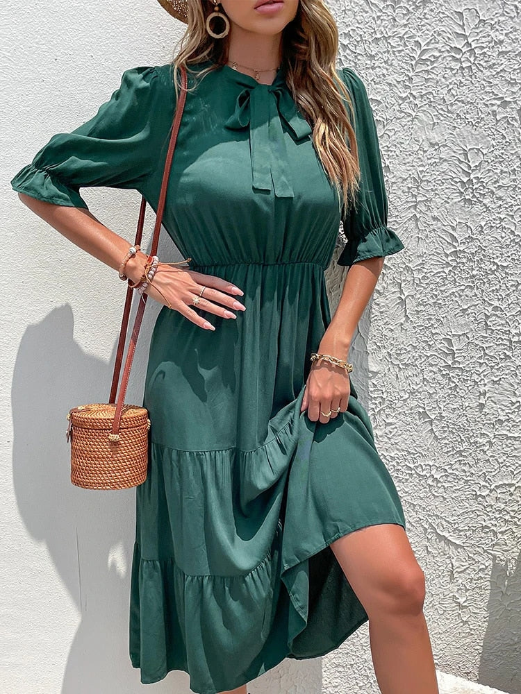 Jin - Casual dress with ruffles