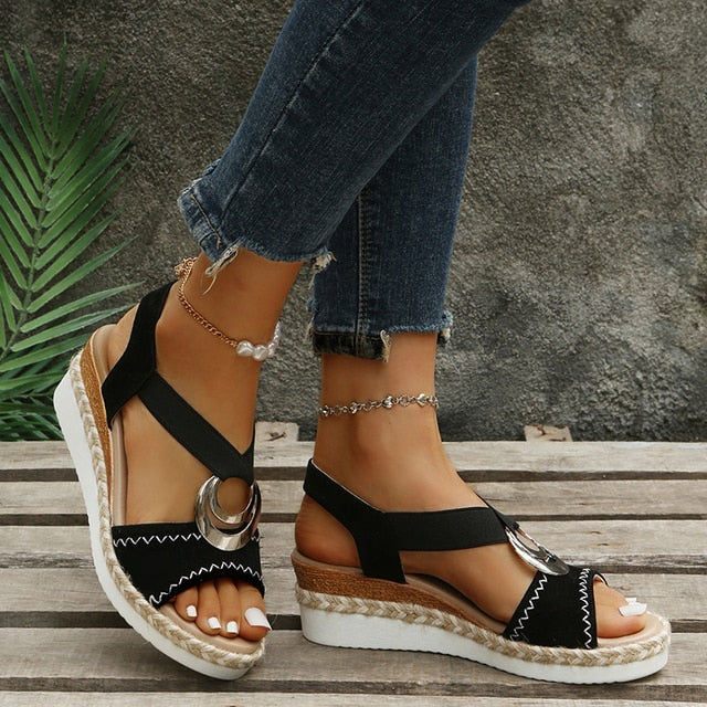 SANNE - Orthopaedic wedge sandals