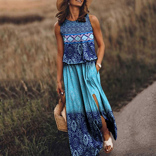 BESS - Ethnic dress with mandala print