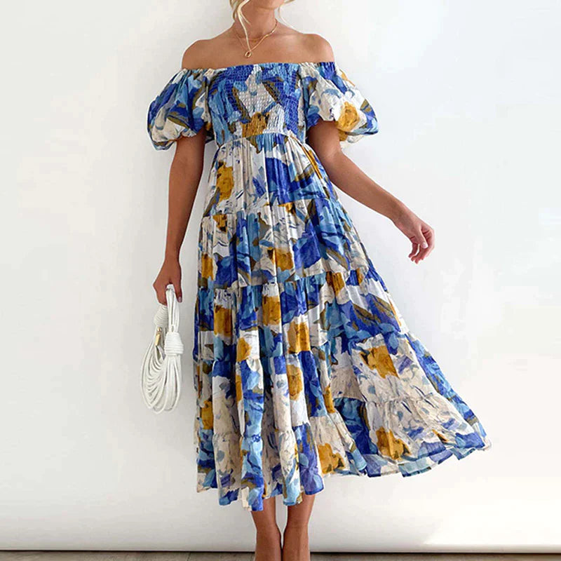 Amey - Colourful flower dress