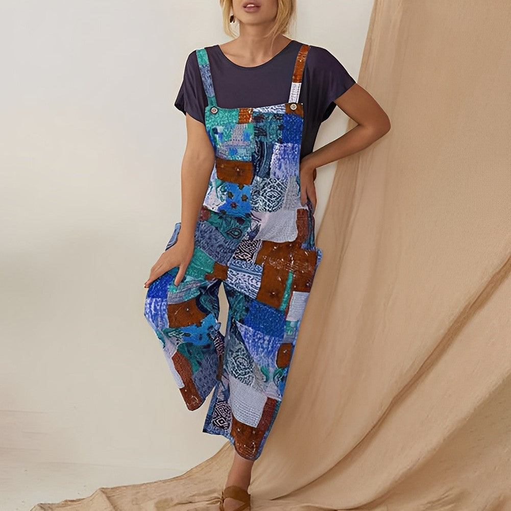 Merel - Jumpsuit with ethnic patches