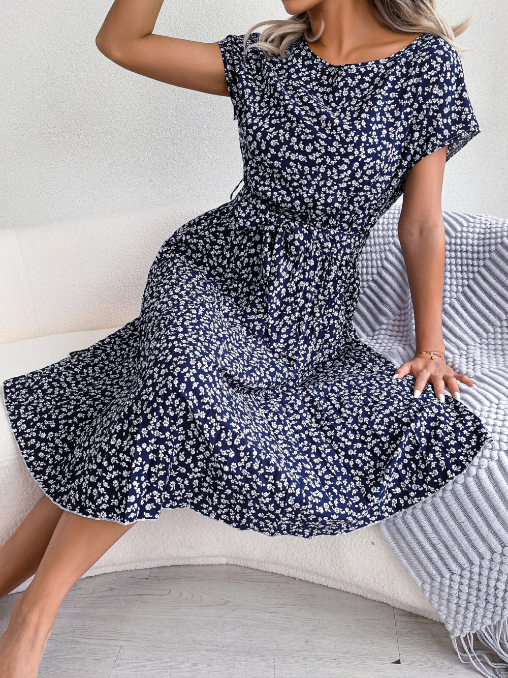 LISE - Dress with floral pattern