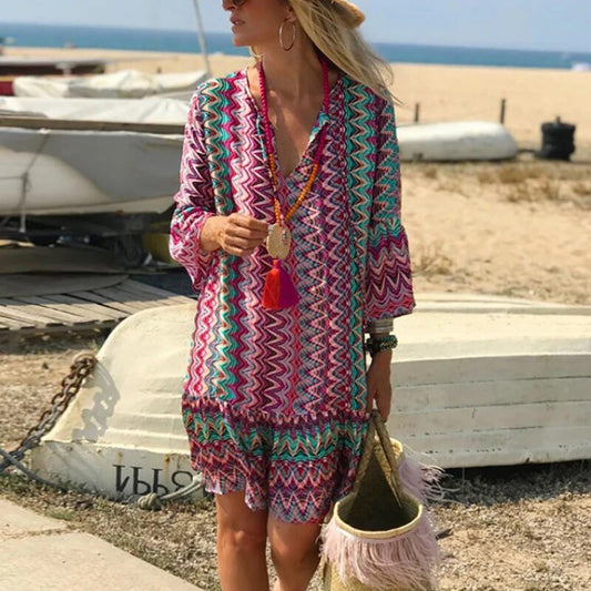 Anja - Stylish Boho Mini Dress