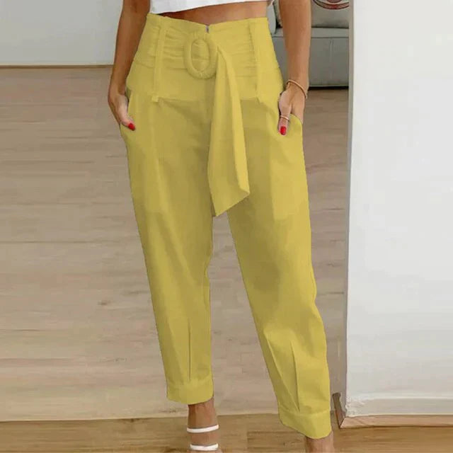 SADIE - Pencil trousers with laces