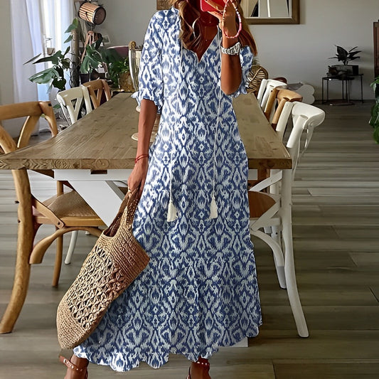 JUTTA - Elegant blue summerdress