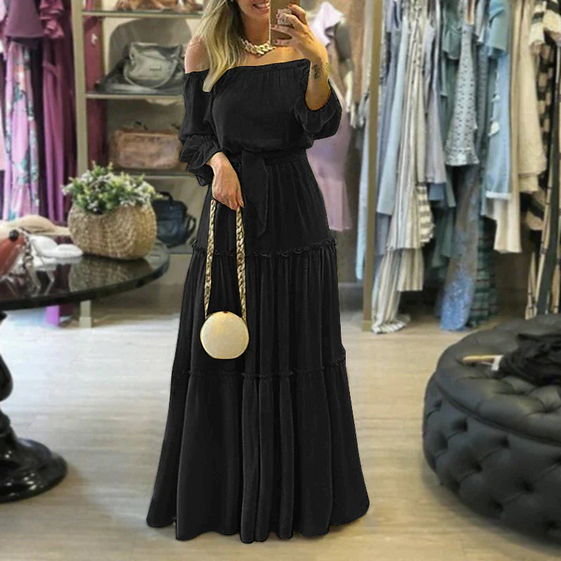 Clara - Fashionable off-the-shoulder dress
