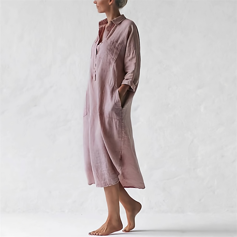 JENNY - Stylish long pink dress