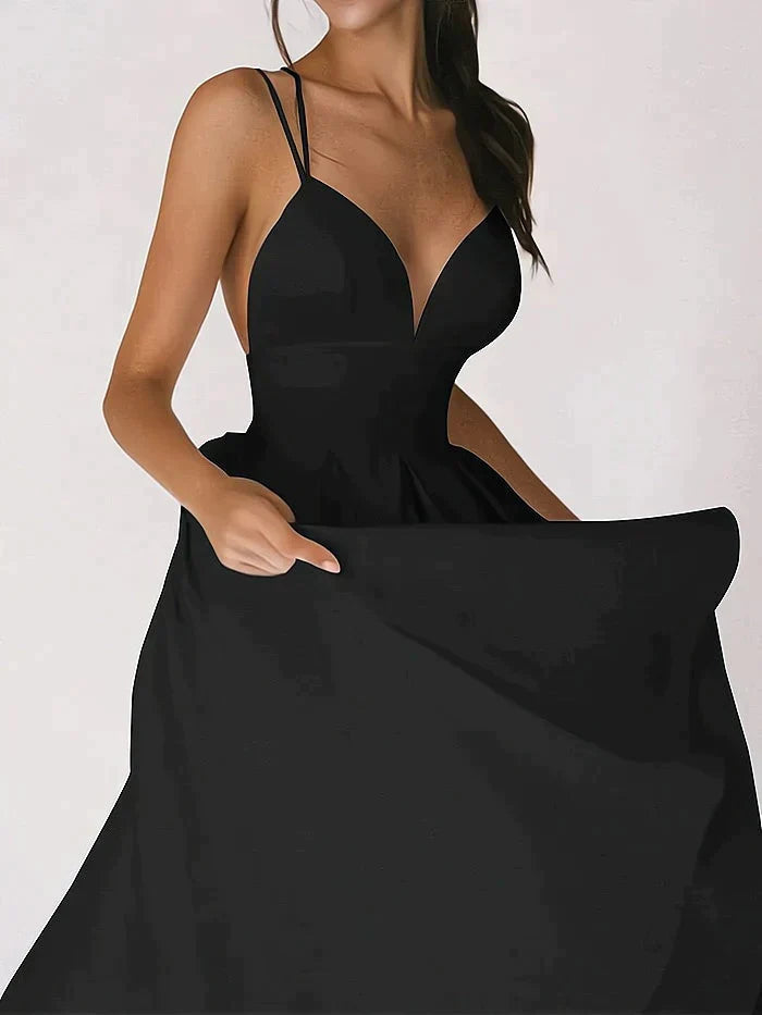 CHANTAL - Elegant dress with V-neck