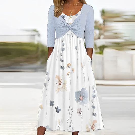 ERIS - Blue print dress