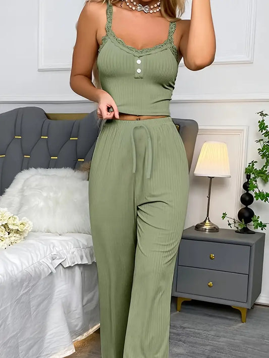 Thaliora – Fashionable Set of Sleeveless Top and Pants