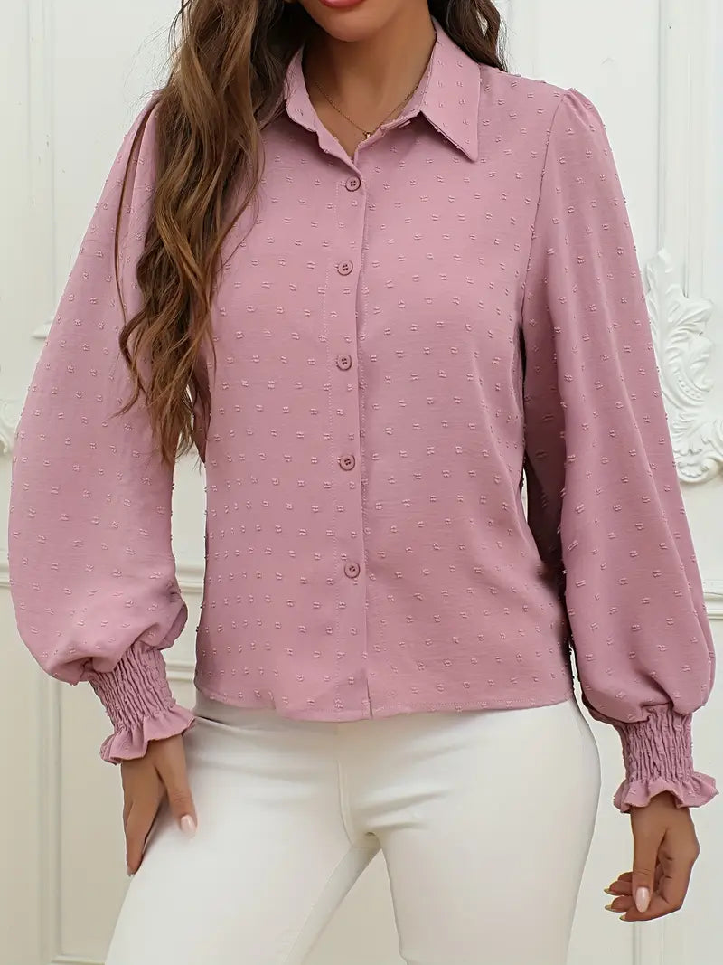 Alba – Stylish Smocked Cuff Sleeves Blouse