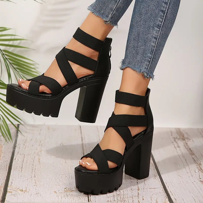 Kaevia - Platform Block Heel Sandals