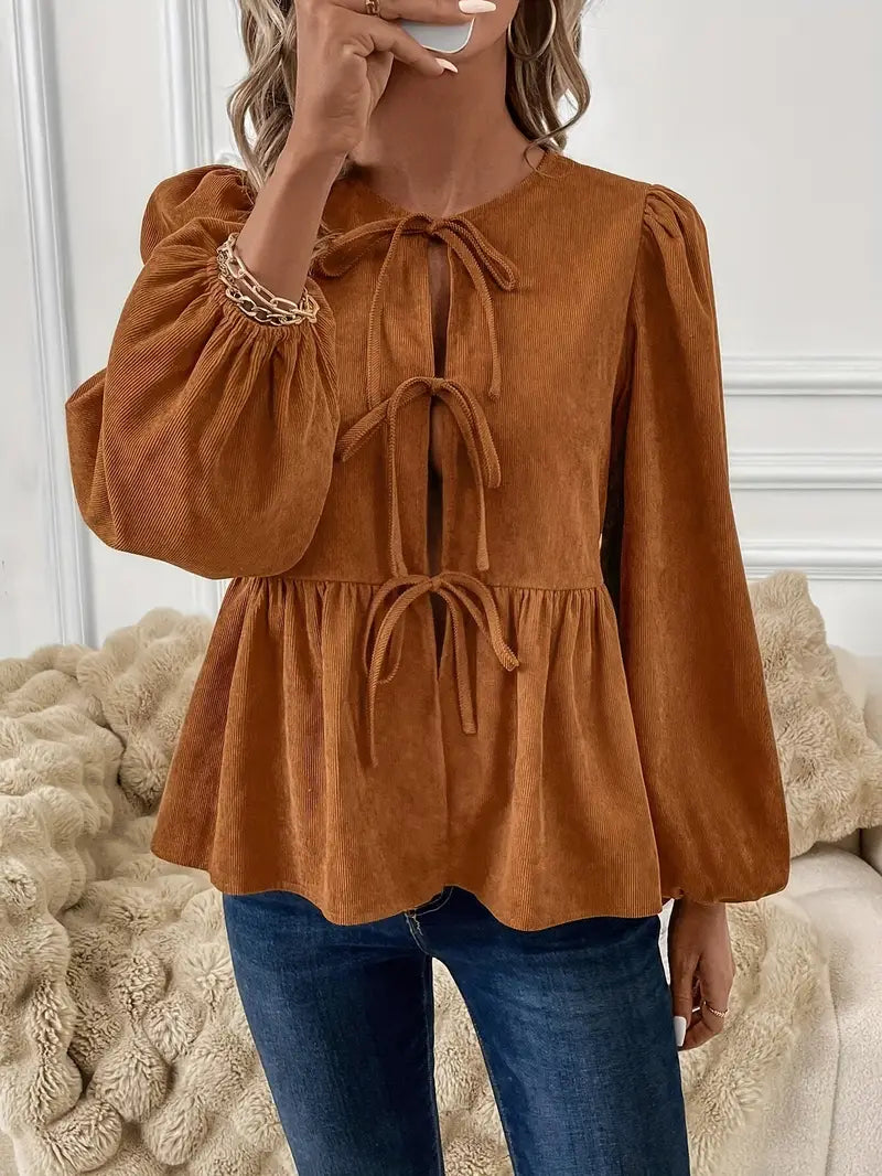 Hilma – Stylish Corduroy Blouse