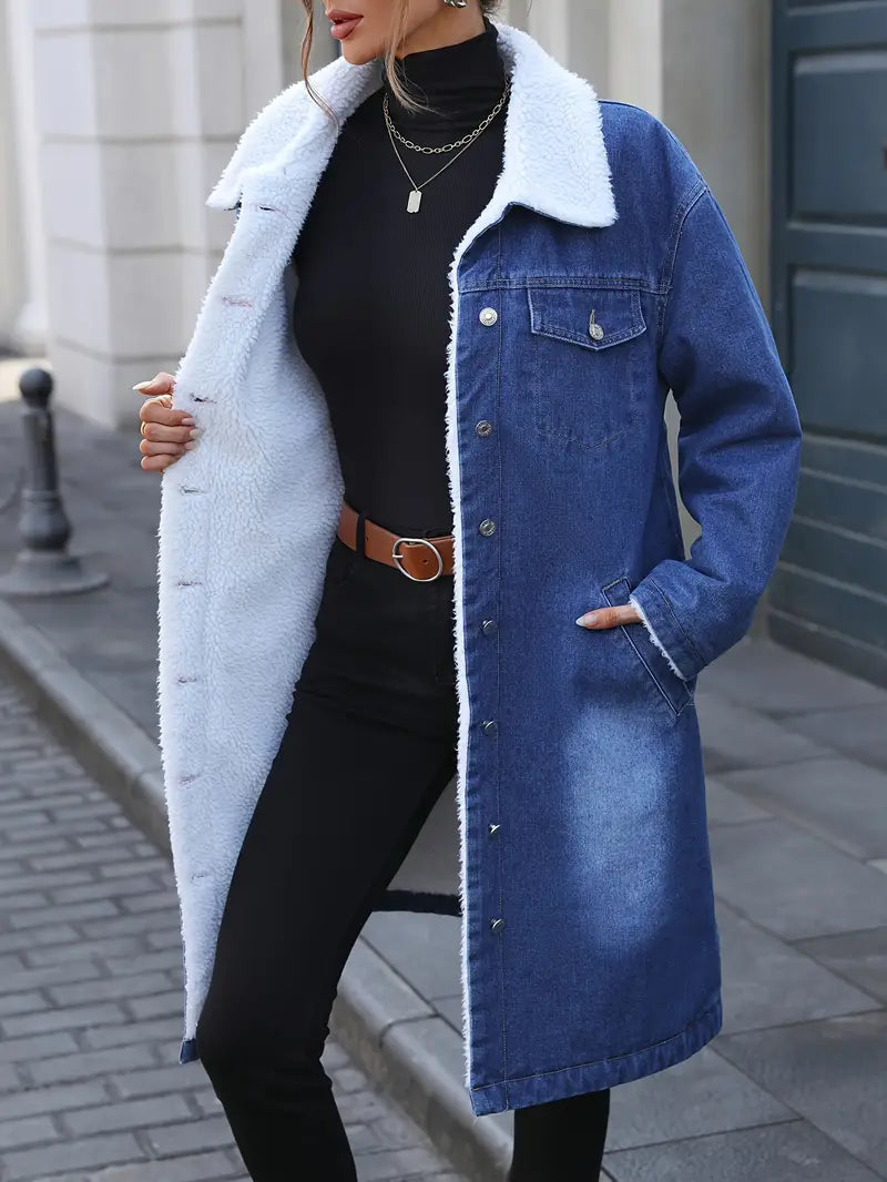 Isak – Cotton Denim Fur Jacket