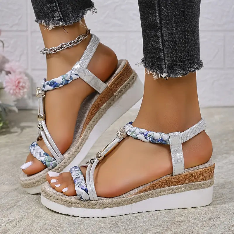 Mirabel – Boho Platform Sandals with Braided Straps