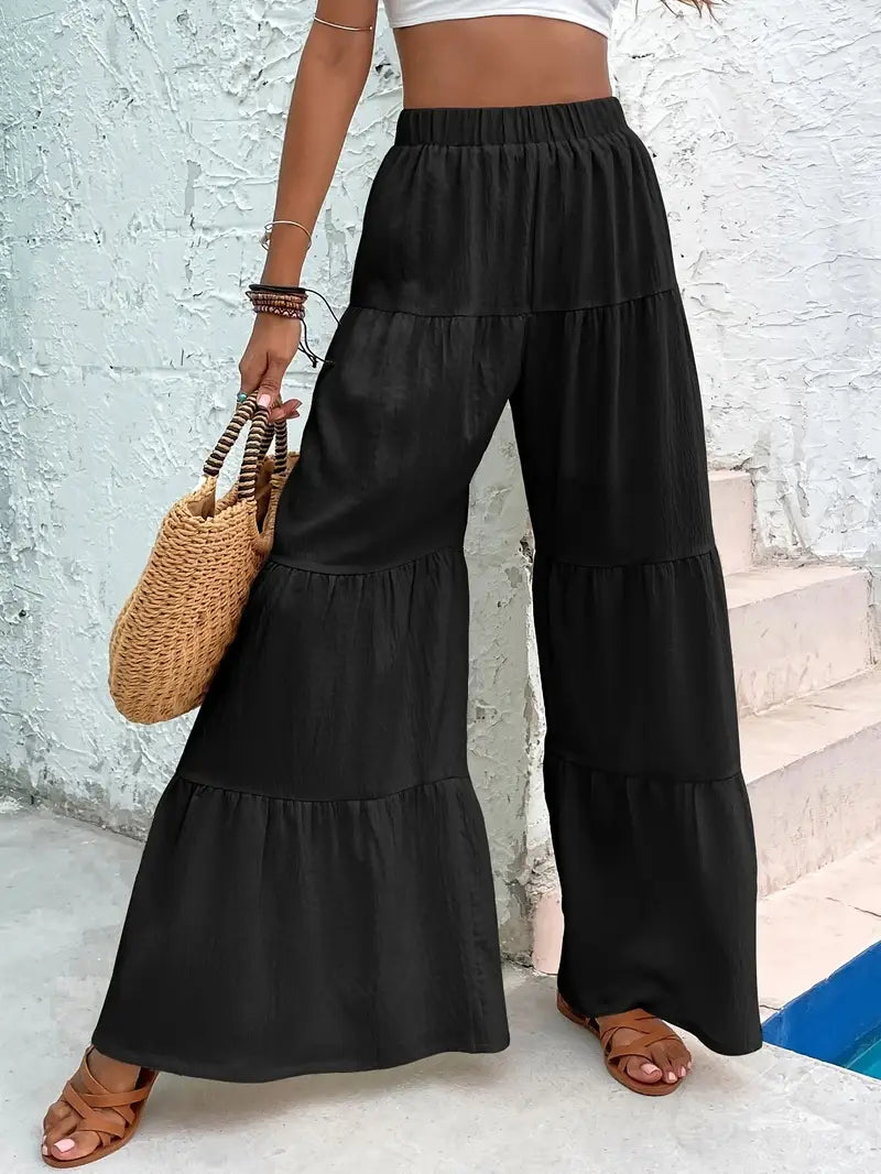 Vaelith – Stylish Wide-leg Tiered Trousers