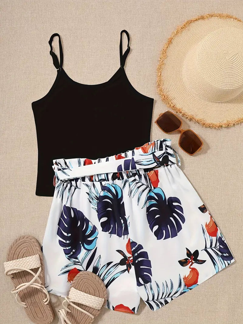 Cera – Two-piece Sleeveless Top and Short Set