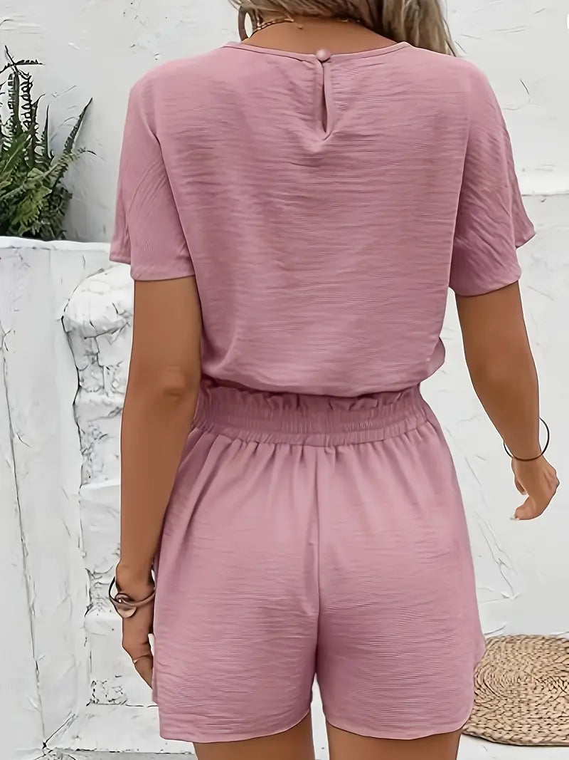 Aminna – Elegant Top and Shorts Set