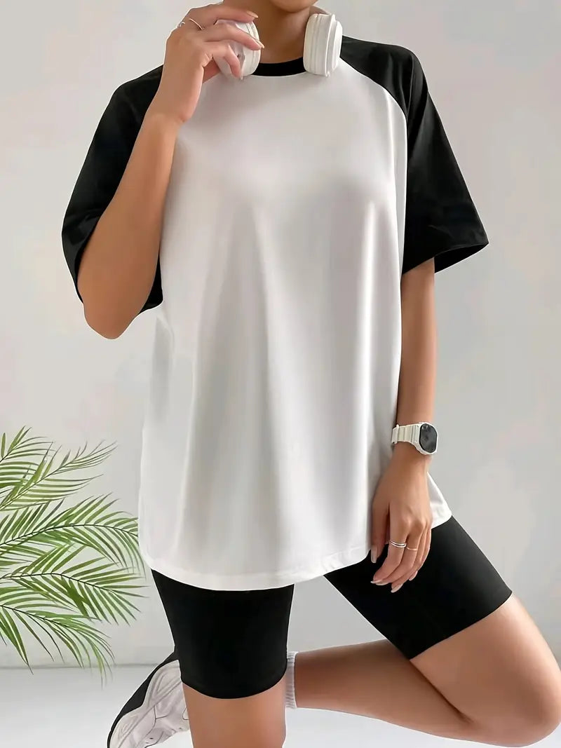Vallorelle – Stylish Color-block T-shirt