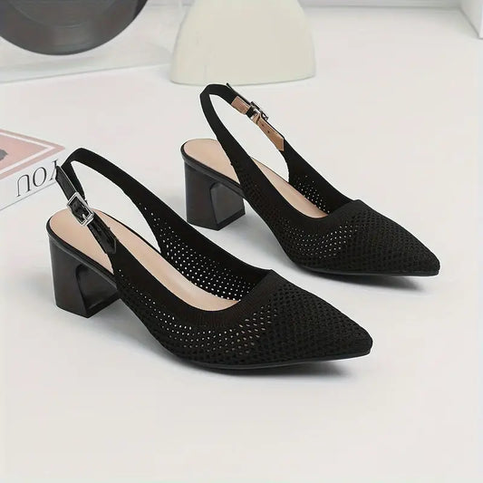 Rinika – Chic Slingback Mesh Knit Sandals