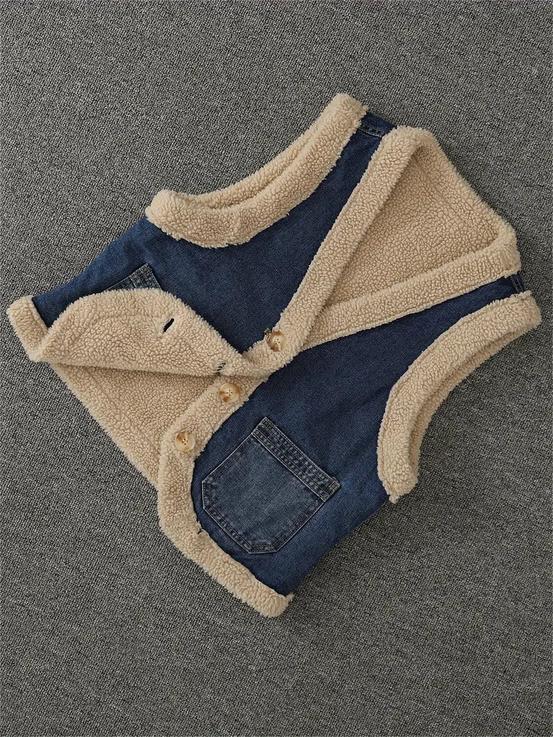 Hedda – Fleece Denim Vest