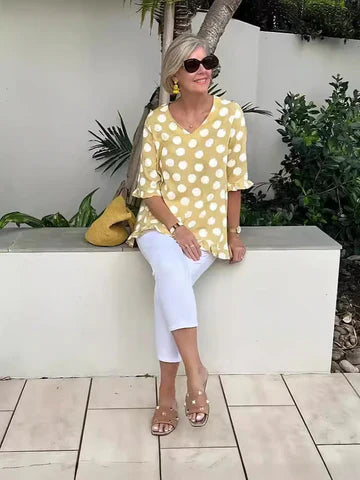 Valerie – Stylish Polka Dot Top