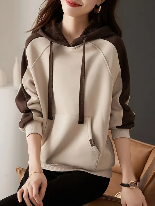 Romina – Two-tone Cotton Hoodie